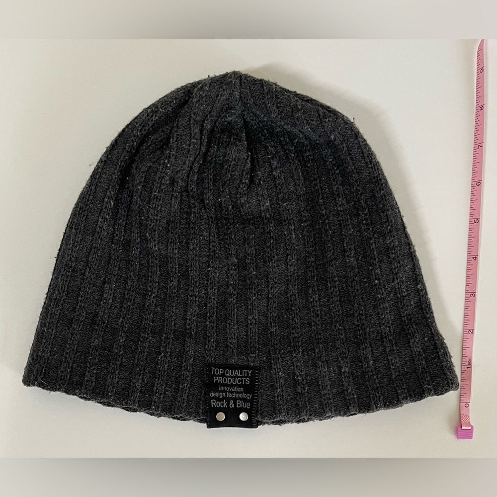 Rock N Blue Charcoal grey beanie.